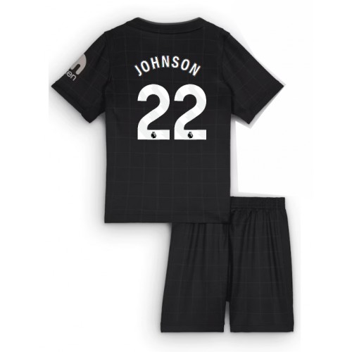 Tottenham Hotspur Brennan Johnson #22 Replika babykläder Bortaställ Barn 2025-26 Kortärmad (+ korta byxor)